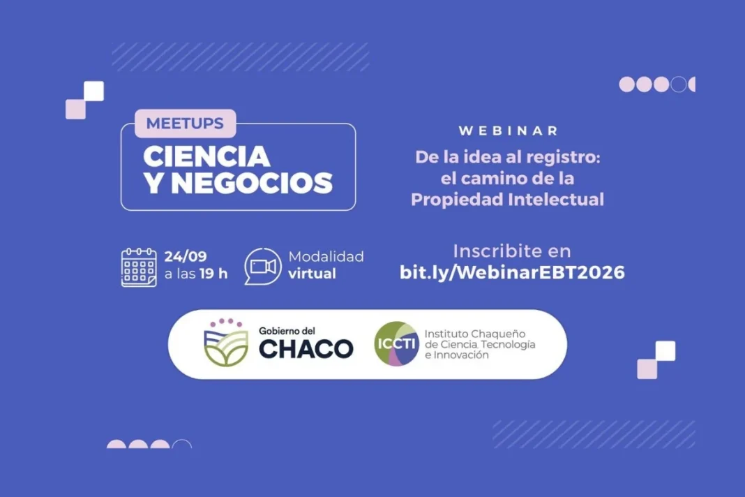 Gráfica del webinar del ICCTI sobre propiedad intelectual